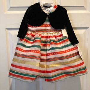 Blueberi Boulevard Christmas Dress, 24 Months